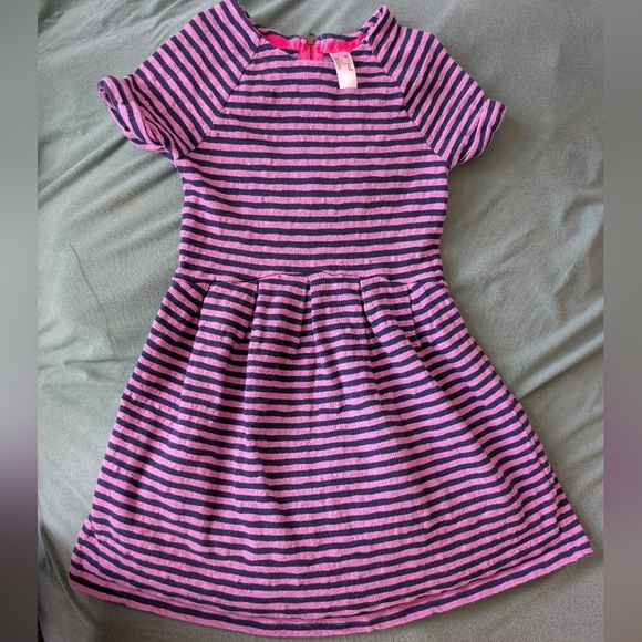 Box#31   😍 5 For $25 😍   Cat & Jack Vibrant Orchid and Navy Striped Dress - Picture 1 of 5
